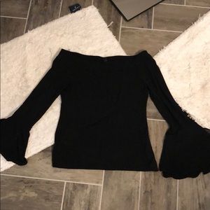 WHBM Cotton Bell Sleeve Top